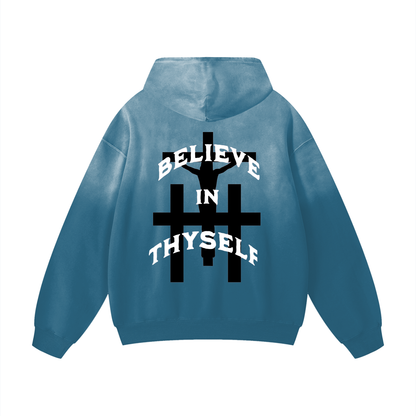 Mirror man INTHYSELF Heavyweight Sunfade Oversized Hoodie