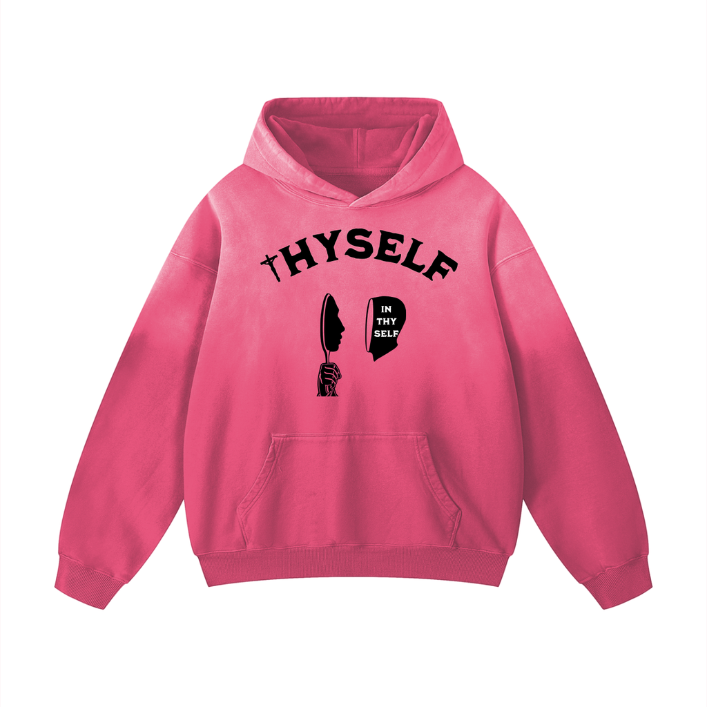 Mirror man INTHYSELF Heavyweight Sunfade Oversized Hoodie