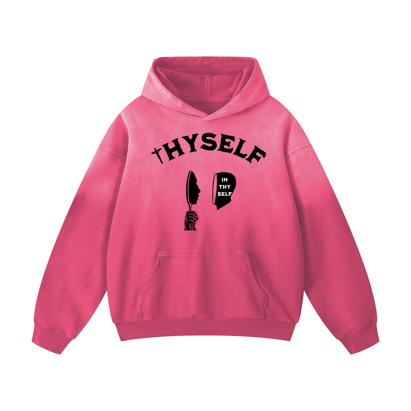 Mirror man INTHYSELF Heavyweight Sunfade Oversized Hoodie