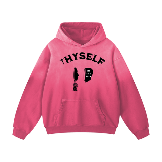 Mirror man INTHYSELF Heavyweight Sunfade Oversized Hoodie