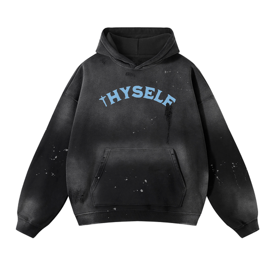 Starry INTHYSELF Vintage Wash Frayed Fleece Hoodie