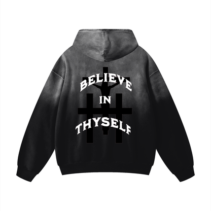 Mirror man INTHYSELF Heavyweight Sunfade Oversized Hoodie