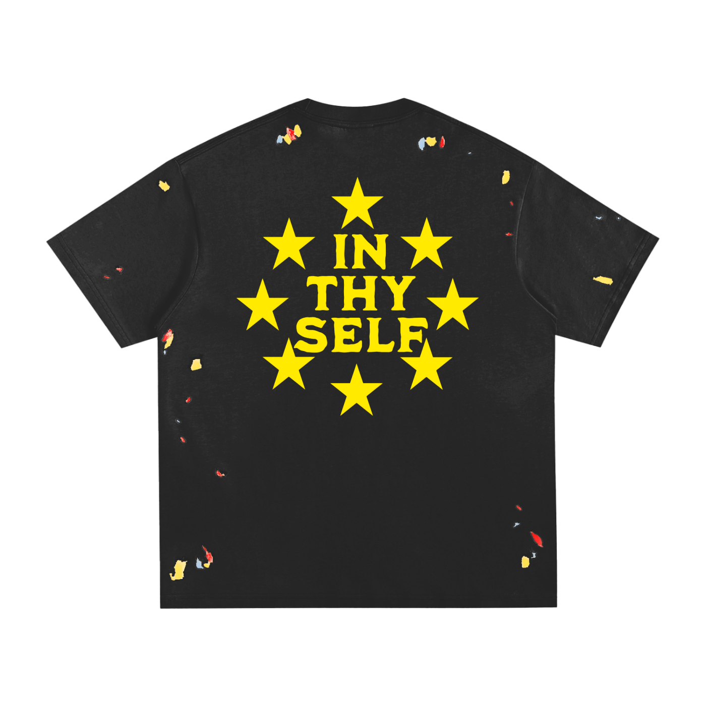 INTHYSELF Starry Paint Splatter T-Shirt