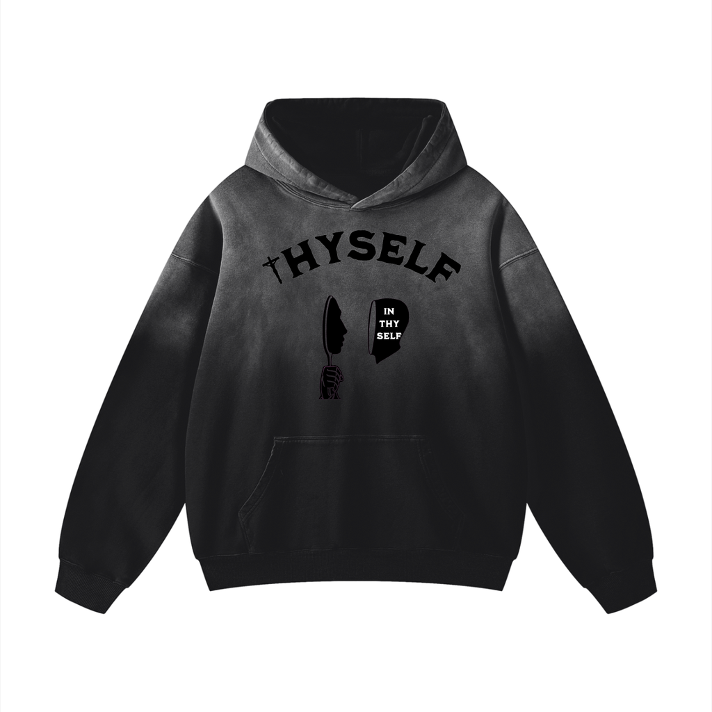Mirror man INTHYSELF Heavyweight Sunfade Oversized Hoodie