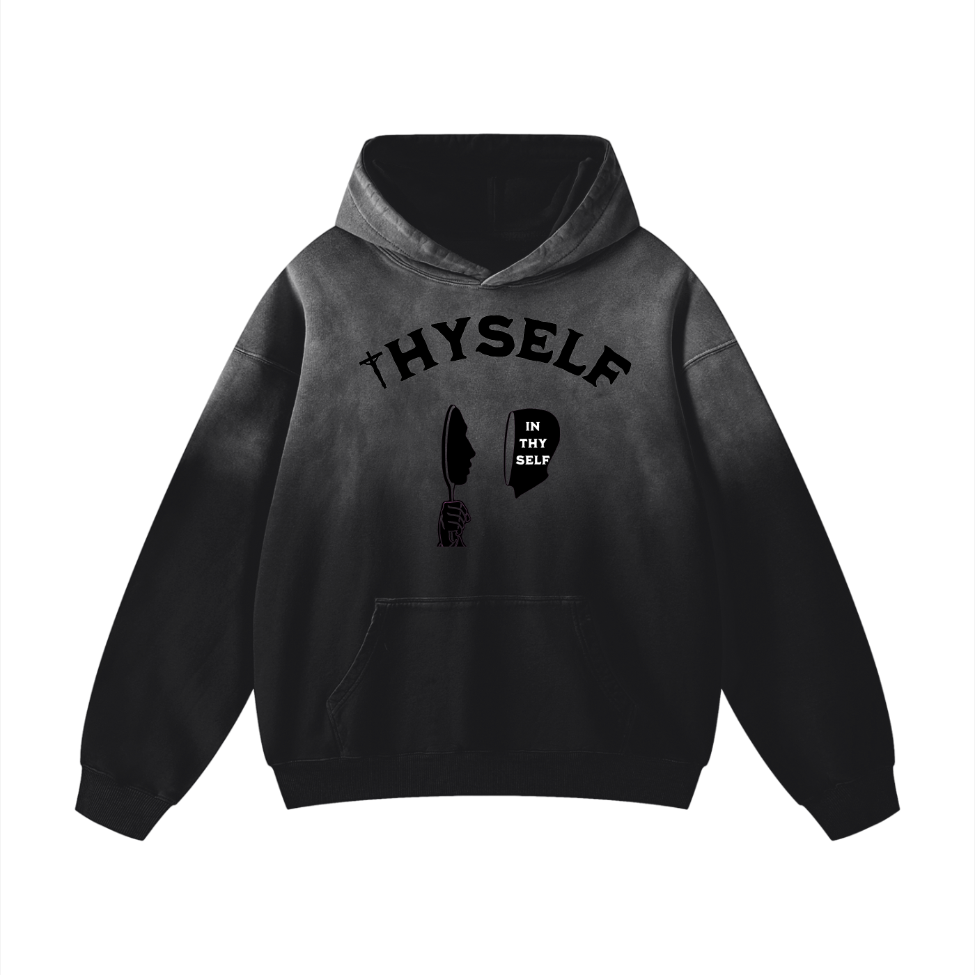 Mirror man INTHYSELF Heavyweight Sunfade Oversized Hoodie