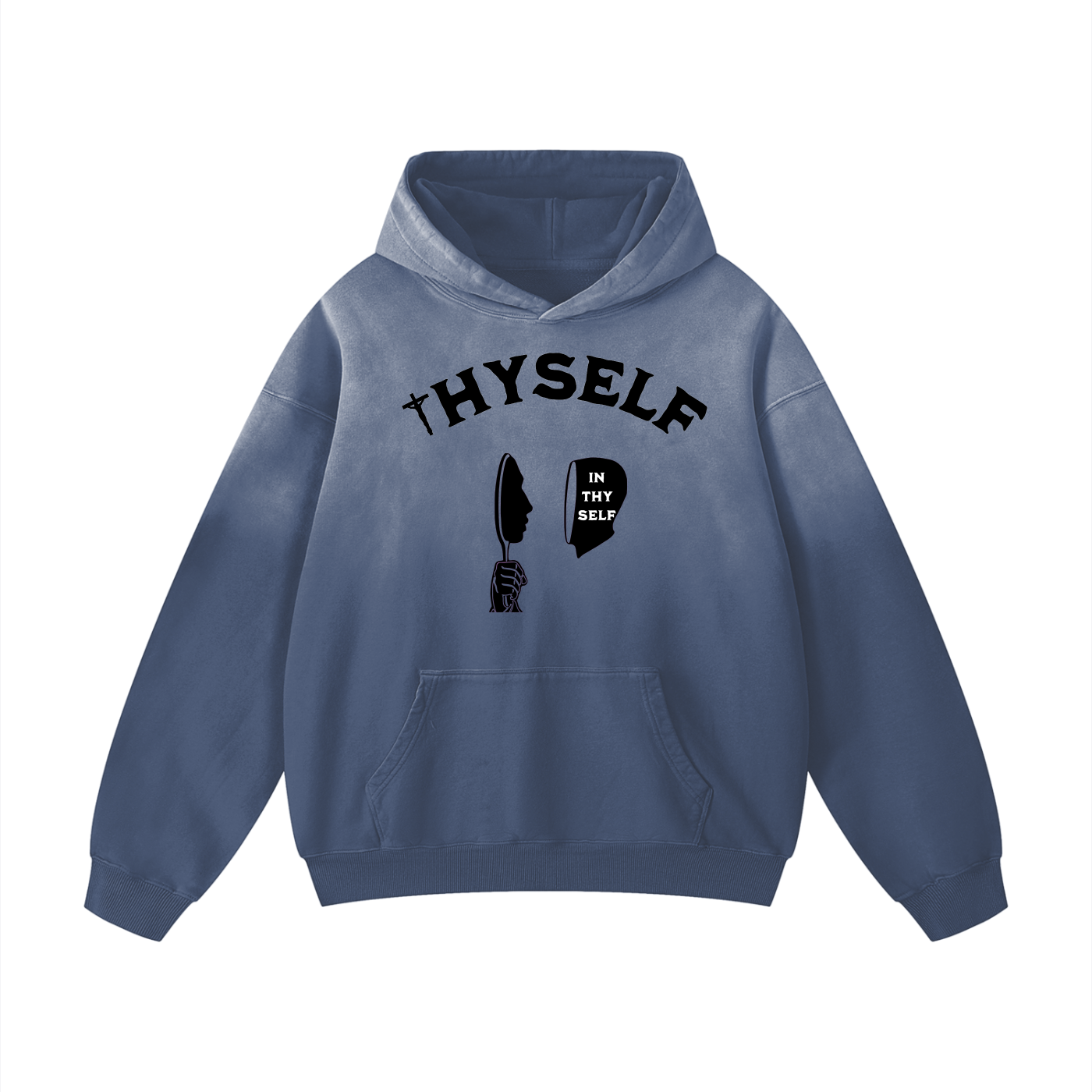 Mirror man INTHYSELF Heavyweight Sunfade Oversized Hoodie