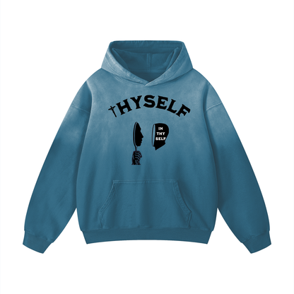 Mirror man INTHYSELF Heavyweight Sunfade Oversized Hoodie