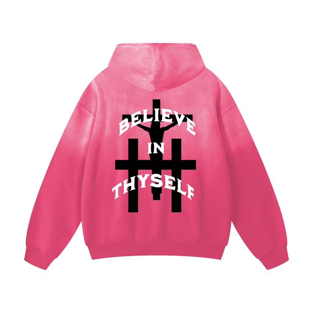 Mirror man INTHYSELF Heavyweight Sunfade Oversized Hoodie