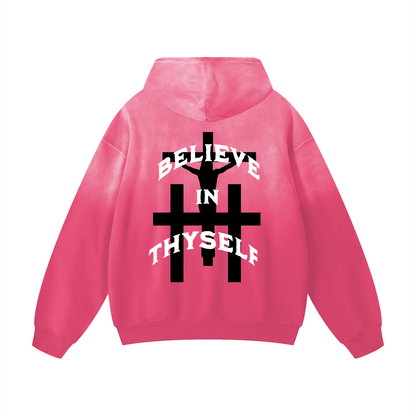 Mirror man INTHYSELF Heavyweight Sunfade Oversized Hoodie