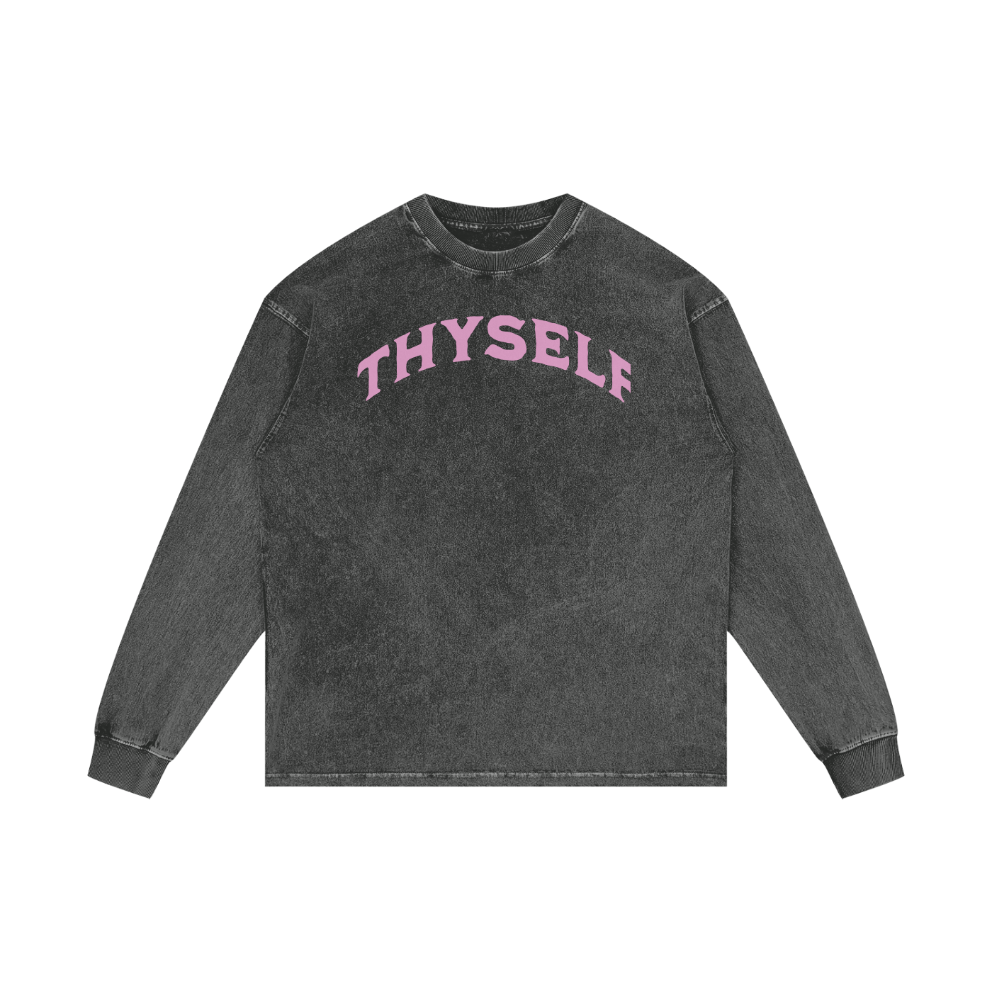 Comfy INTHYSELF Acid Wash Oversize Long Sleeve T-Shirt